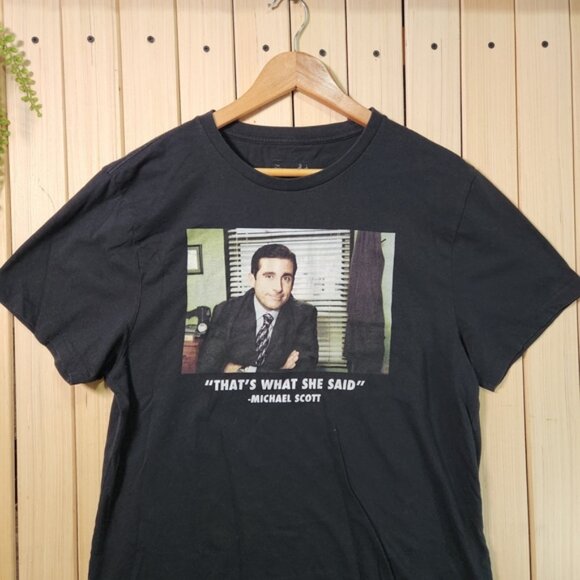 The Office T Shirt Thats What She Said Black Graphic T-Shirt - Picture 3 of 7